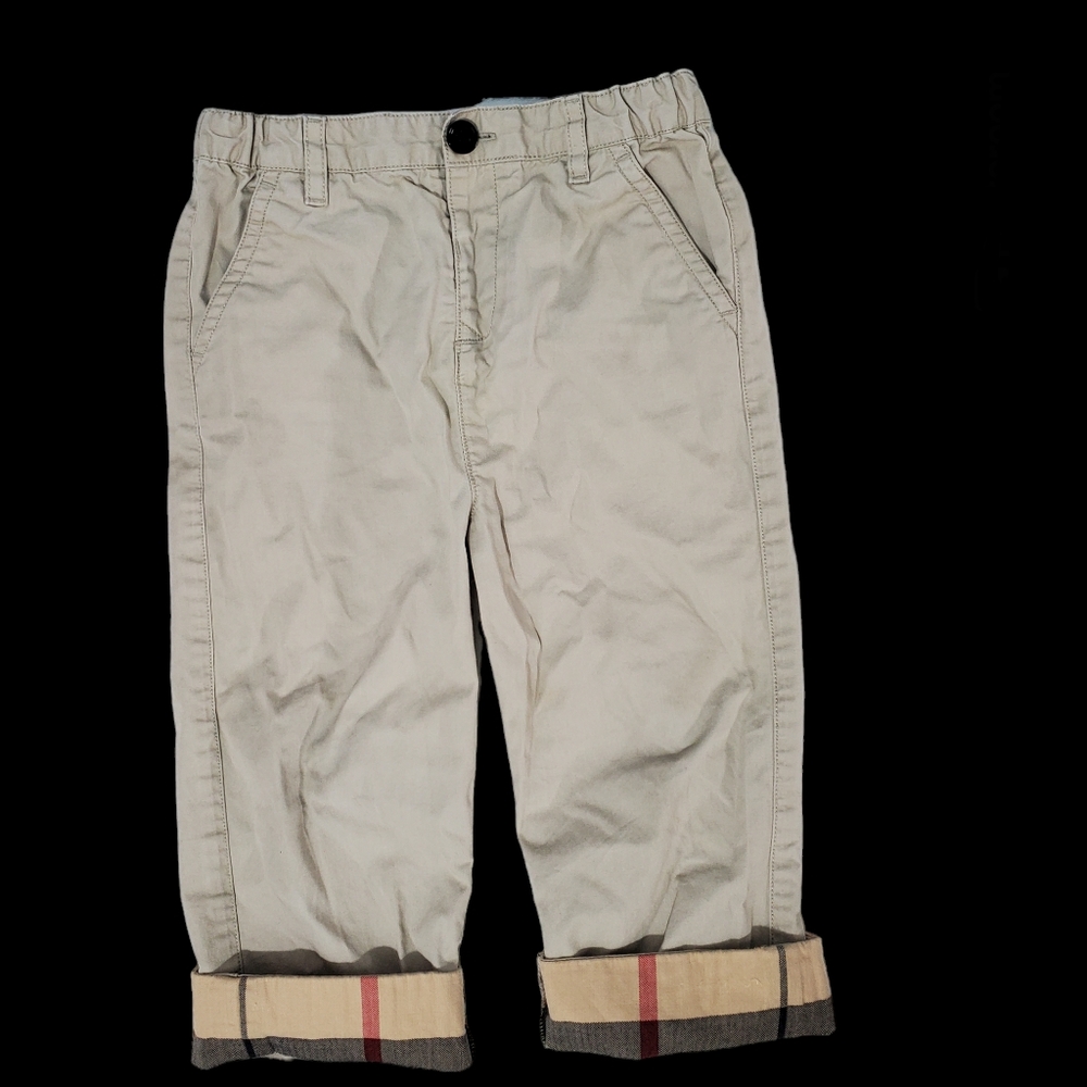 Burberry Children Boys Ricky Khaki Cotton Pants sz 3 years